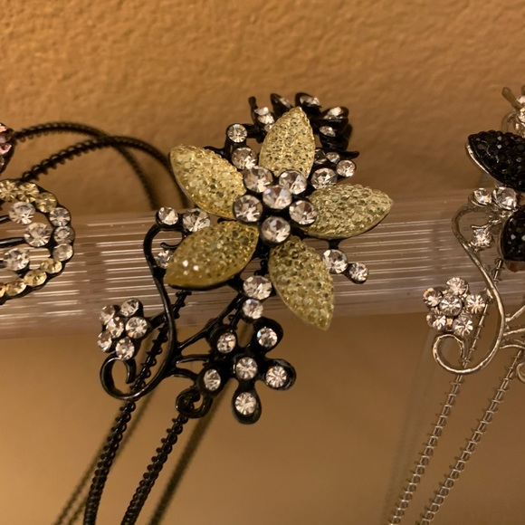 (4) Claire’s Jeweled Flower and Bow Headbands